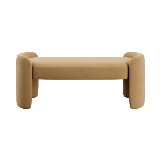 Elora Bench Camel Velvet
