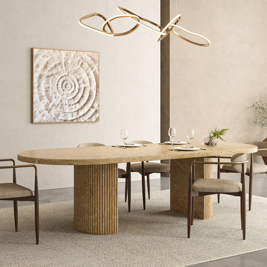 Bloom Dining Table Gold Marble