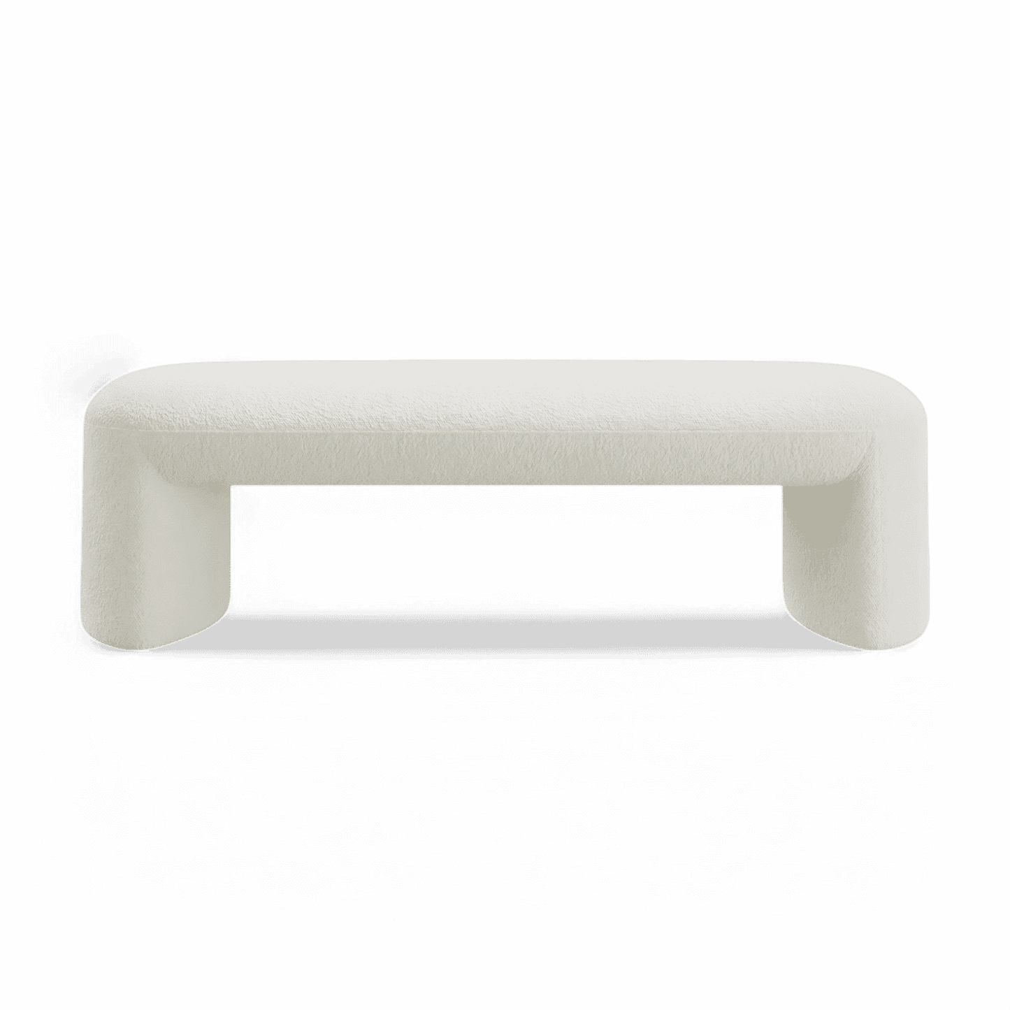 Boba Bench White Boucle