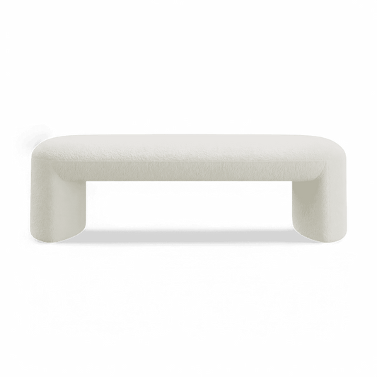 Boba Bench White Boucle