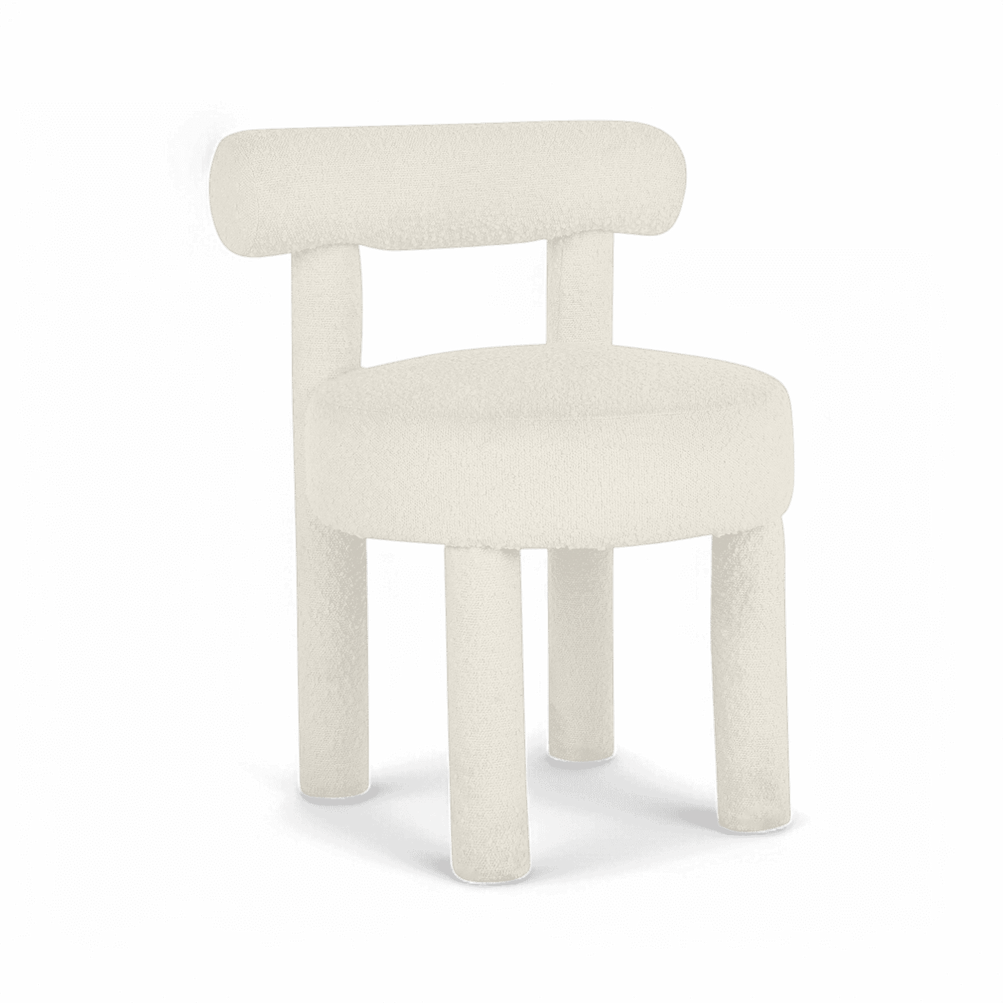Arch Off White Boucle Dining Chair