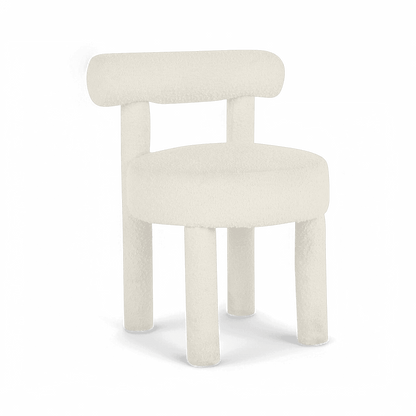 Arch Off White Boucle Dining Chair
