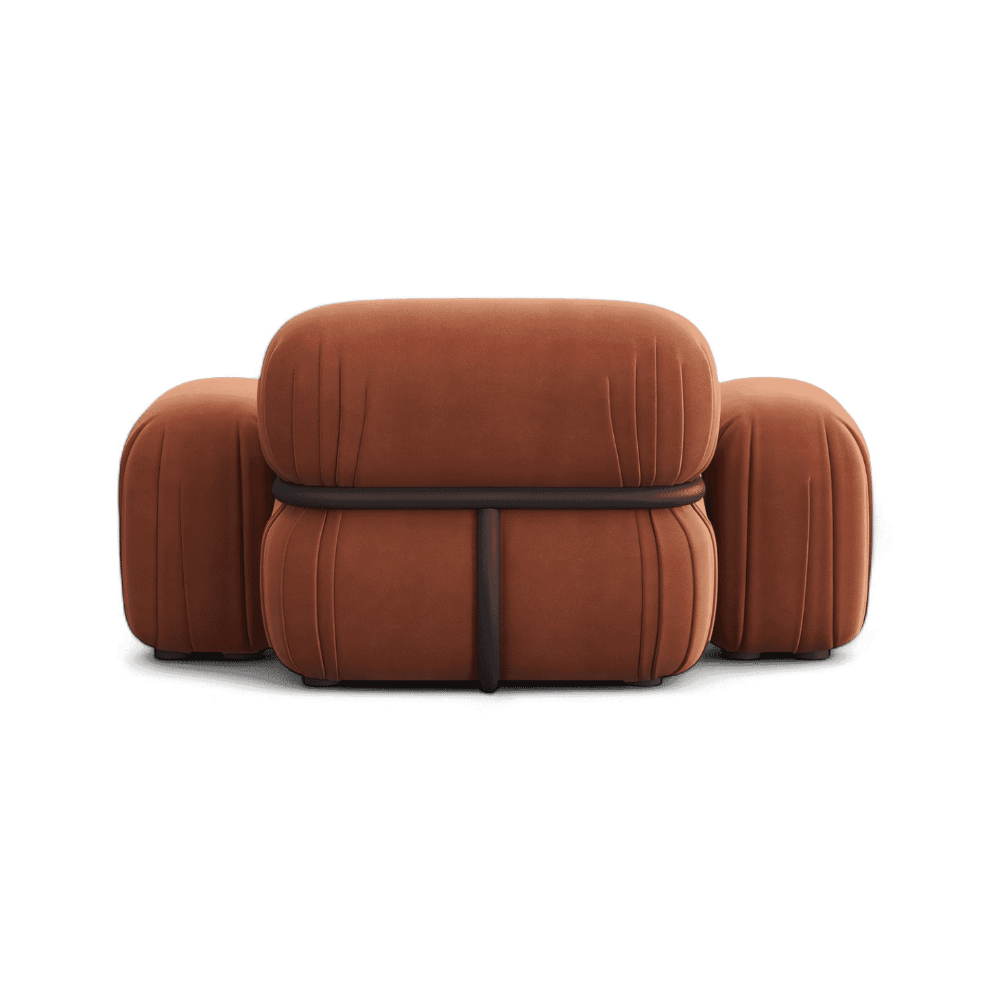 Rune Lounge Chair Terracotta Velvet