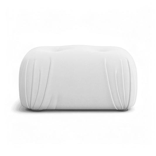 Rune Ottoman Off White Velvet