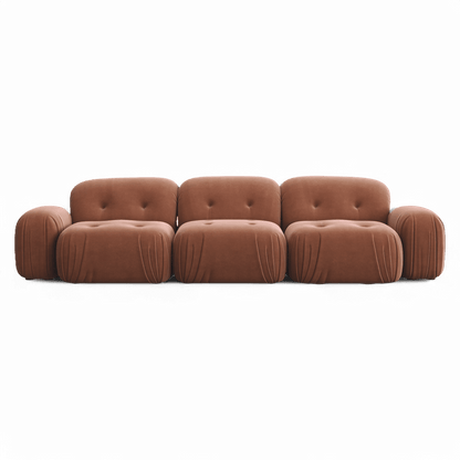 Rune Sectional Sofa Terracotta Velvet