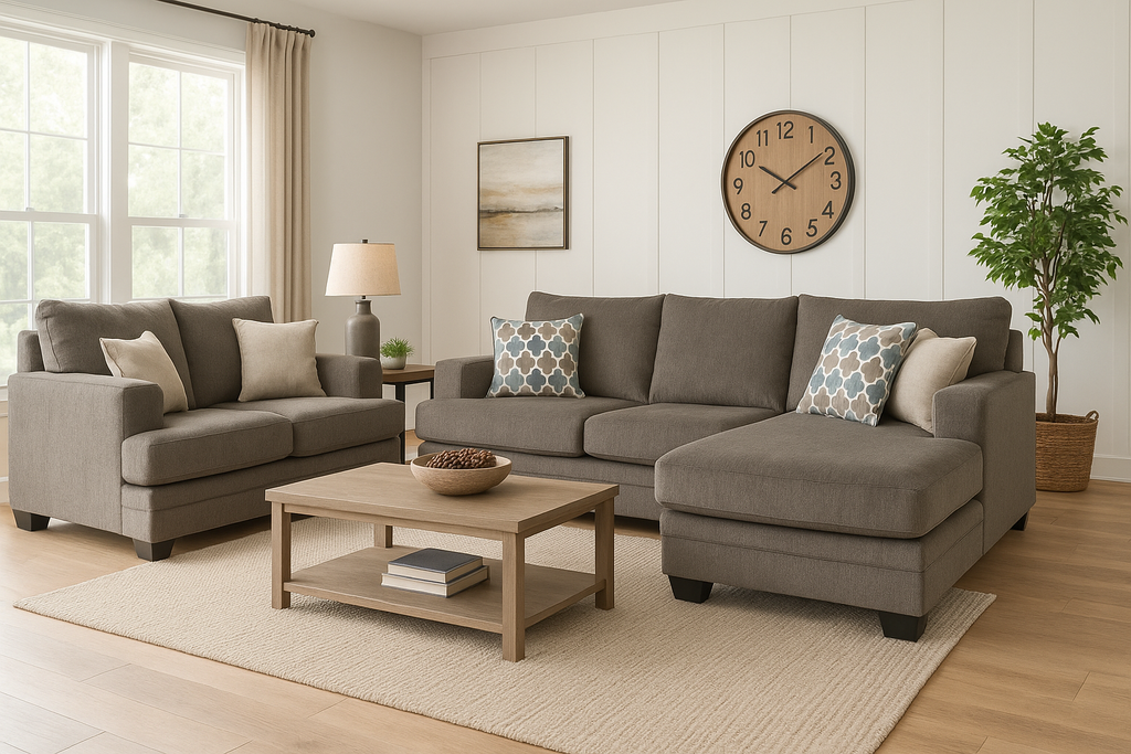 Dorsten Sofa Chaise and Loveseat