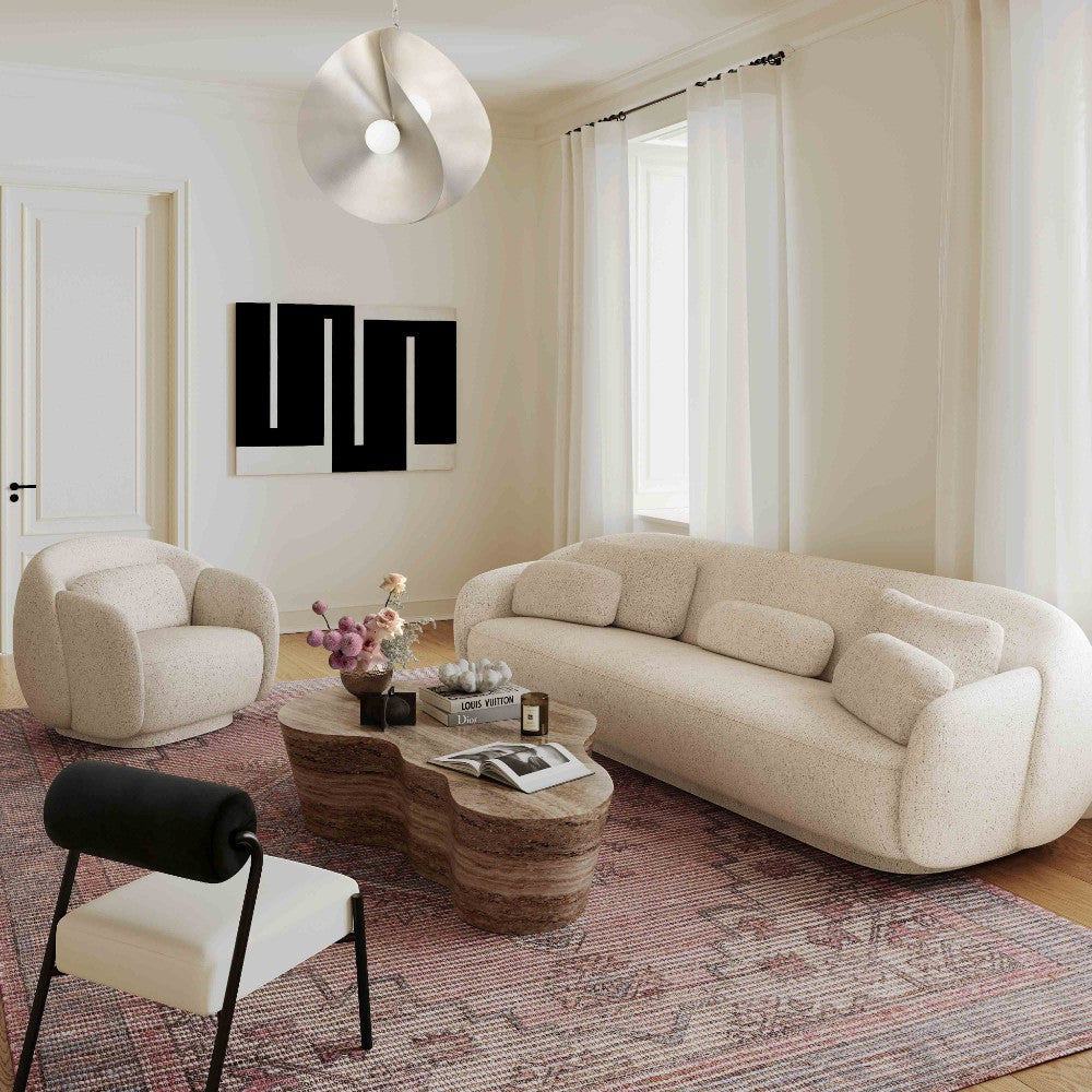 Etrusca Lounge Chair Cream Boucle