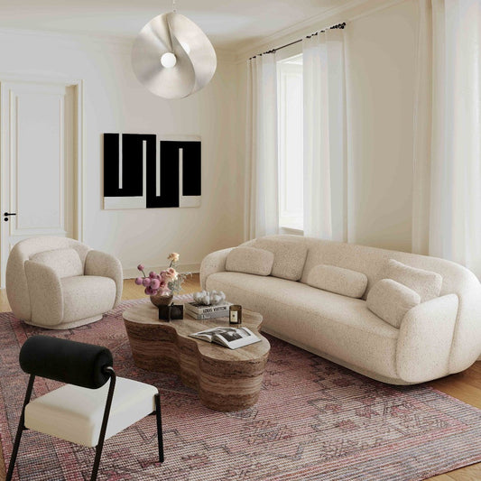 Etrusca Lounge Chair Cream Boucle
