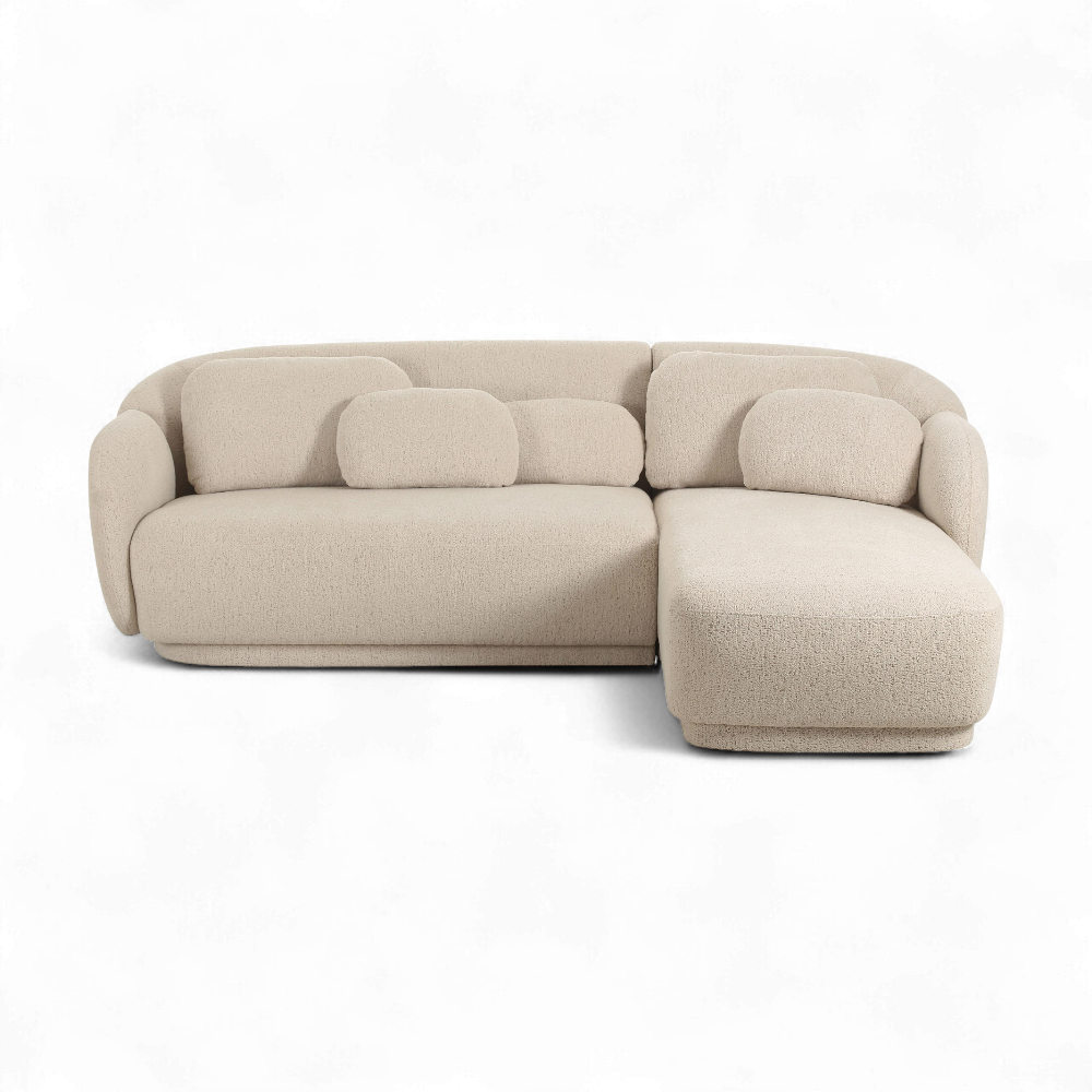 Etrusca Sectional Sofa Cream Boucle
