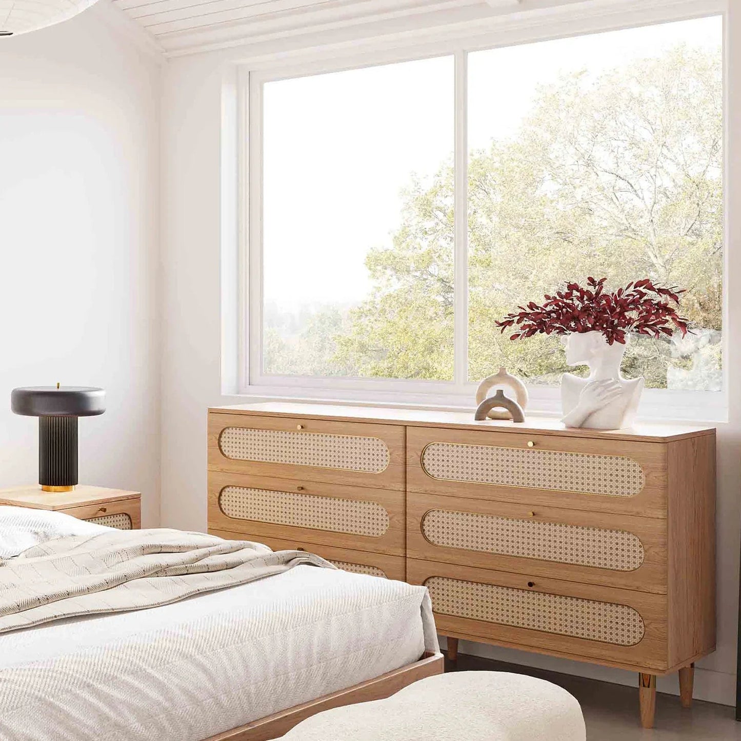 Frost  Cane 6 Drawer Dresser