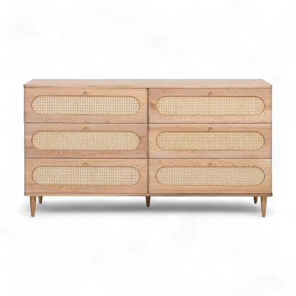 Frost  Cane 6 Drawer Dresser