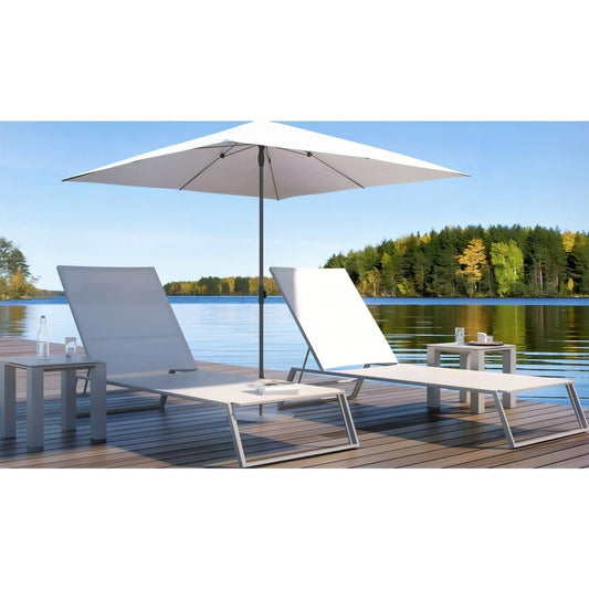 Isa Outdoor Lounger White
