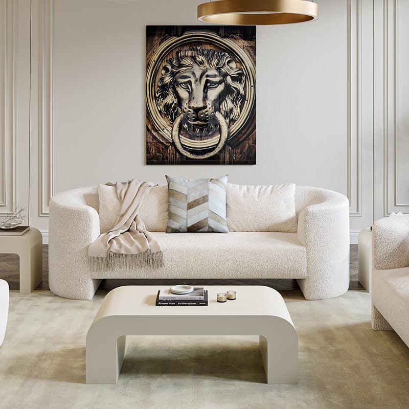 Elora 3 Seater Sofa White Boucle