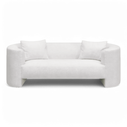 Elora 3 Seater Sofa White Boucle