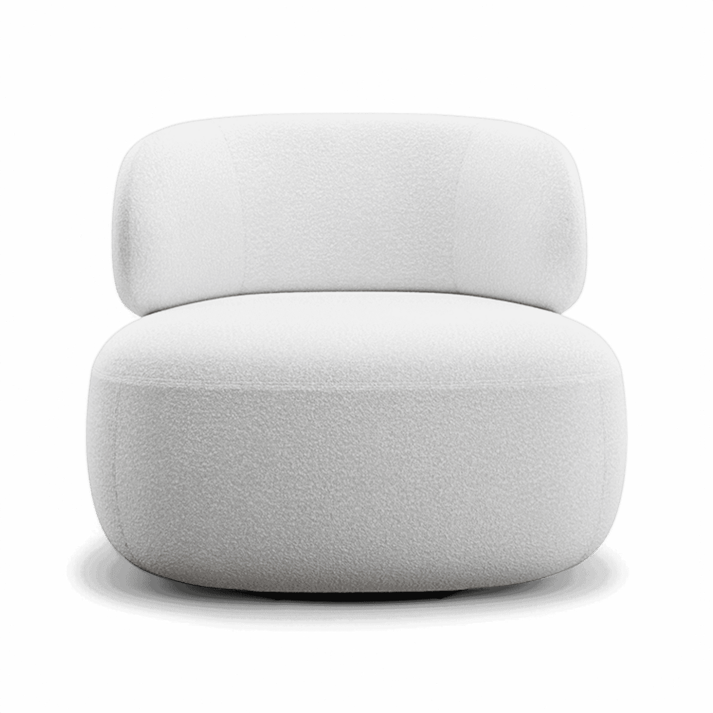 Lilo Swivel Lounge Chair White Boucle