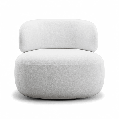Lilo Swivel Lounge Chair White Boucle