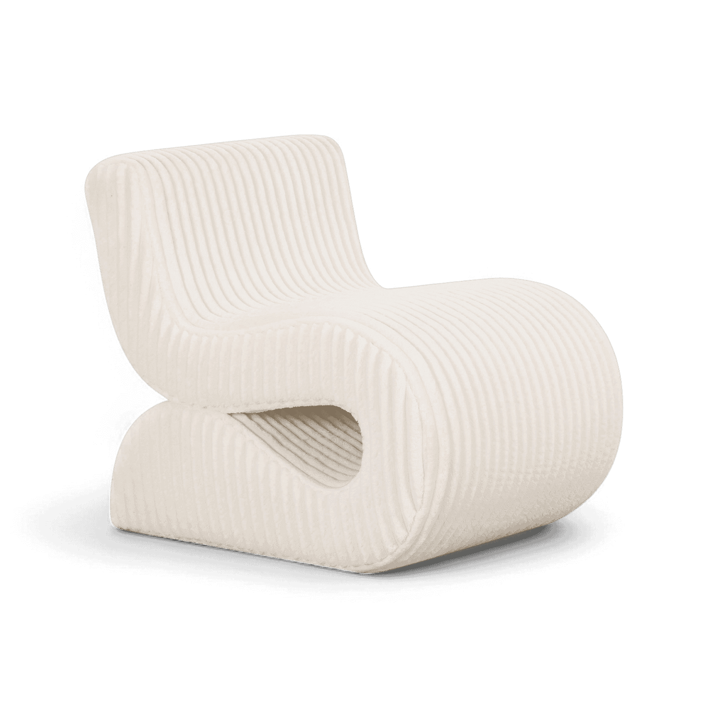 Amber Corduroy Accent Chair Beige
