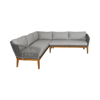 Maui Outdoor Sectional Sofa Light Gray