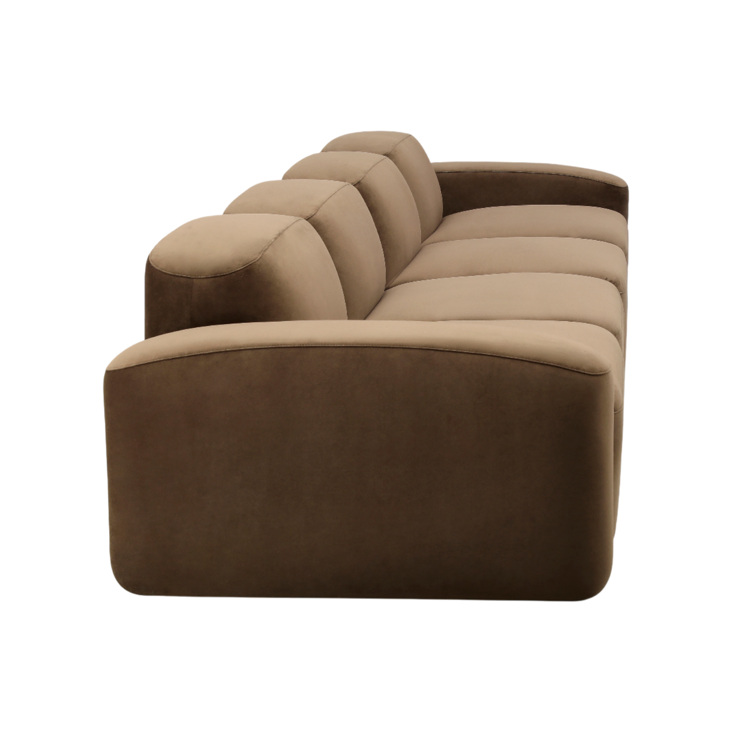 Brunello 4-Piece Sofa Brown Velvet