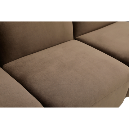 Brunello Large Modular Sofa Brown Velvet