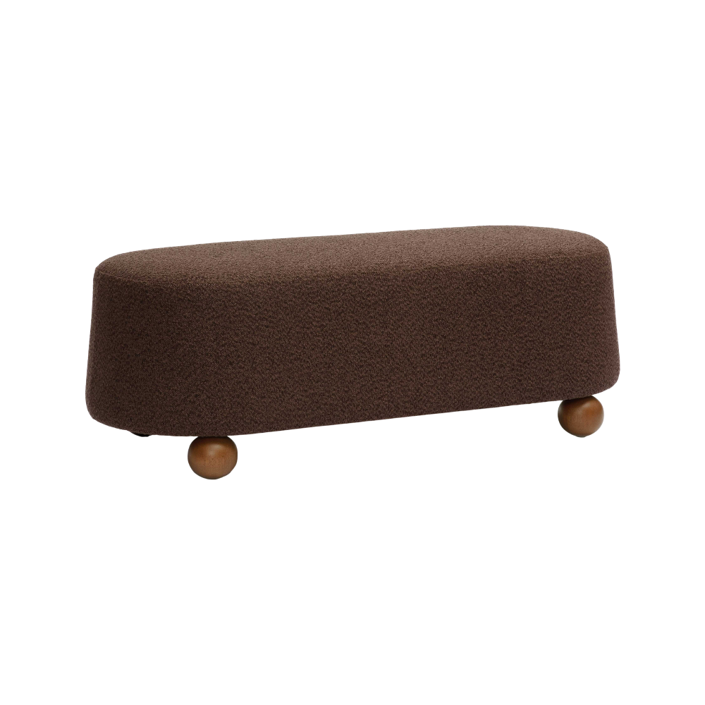 Mell Brown Boucle Bench