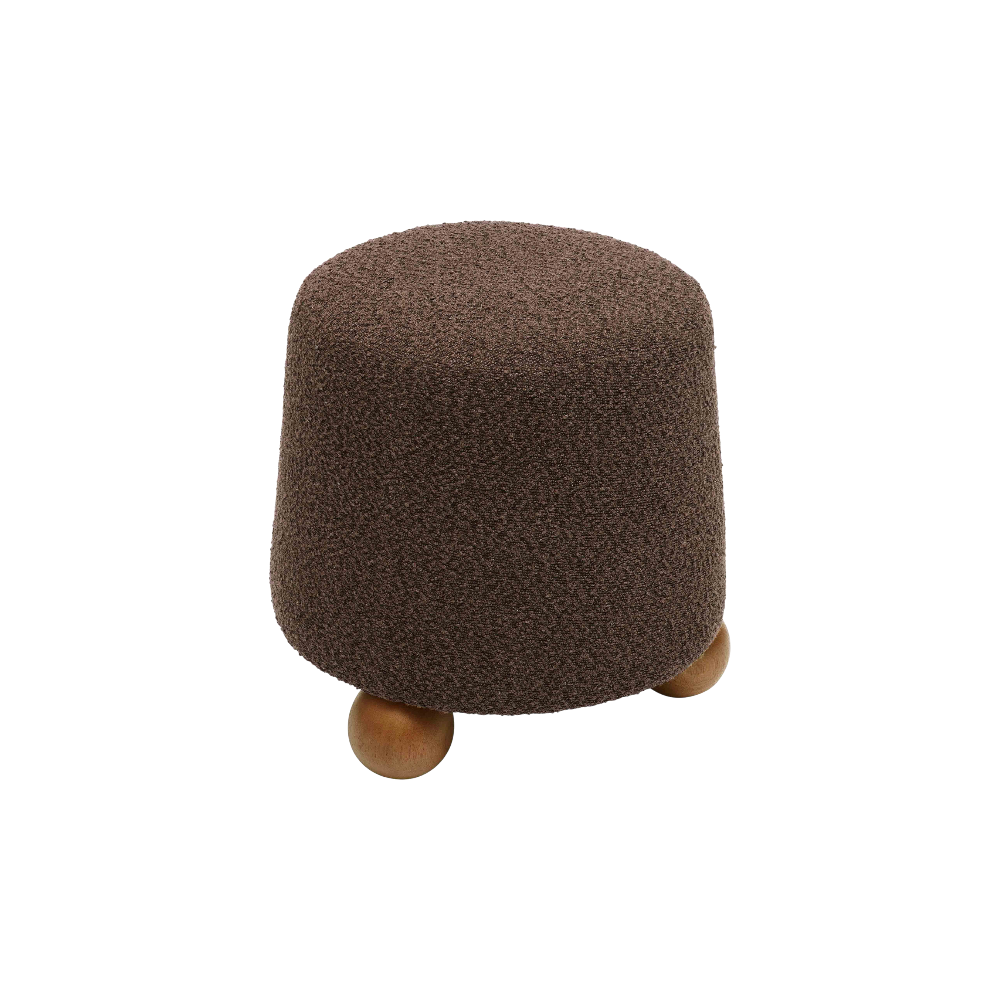 Mell Stool Brown Boucle