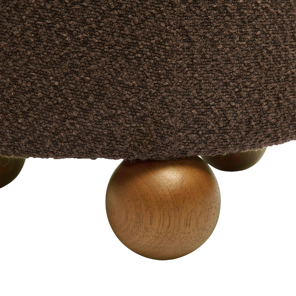 Mell Stool Brown Boucle