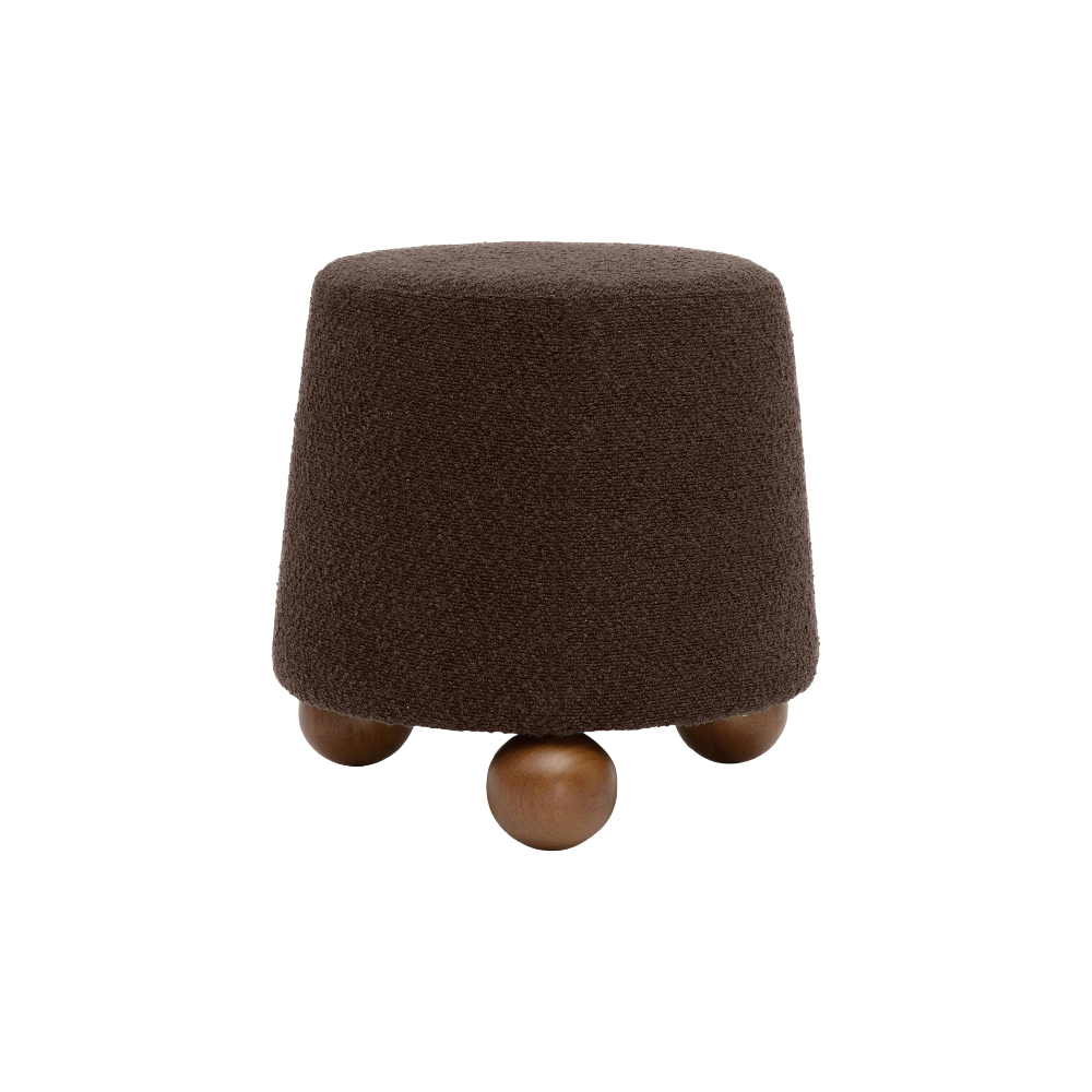 Mell Stool Brown Boucle