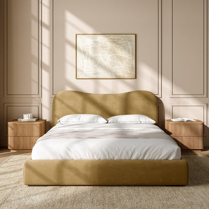 Nido Bed Camel Velvet