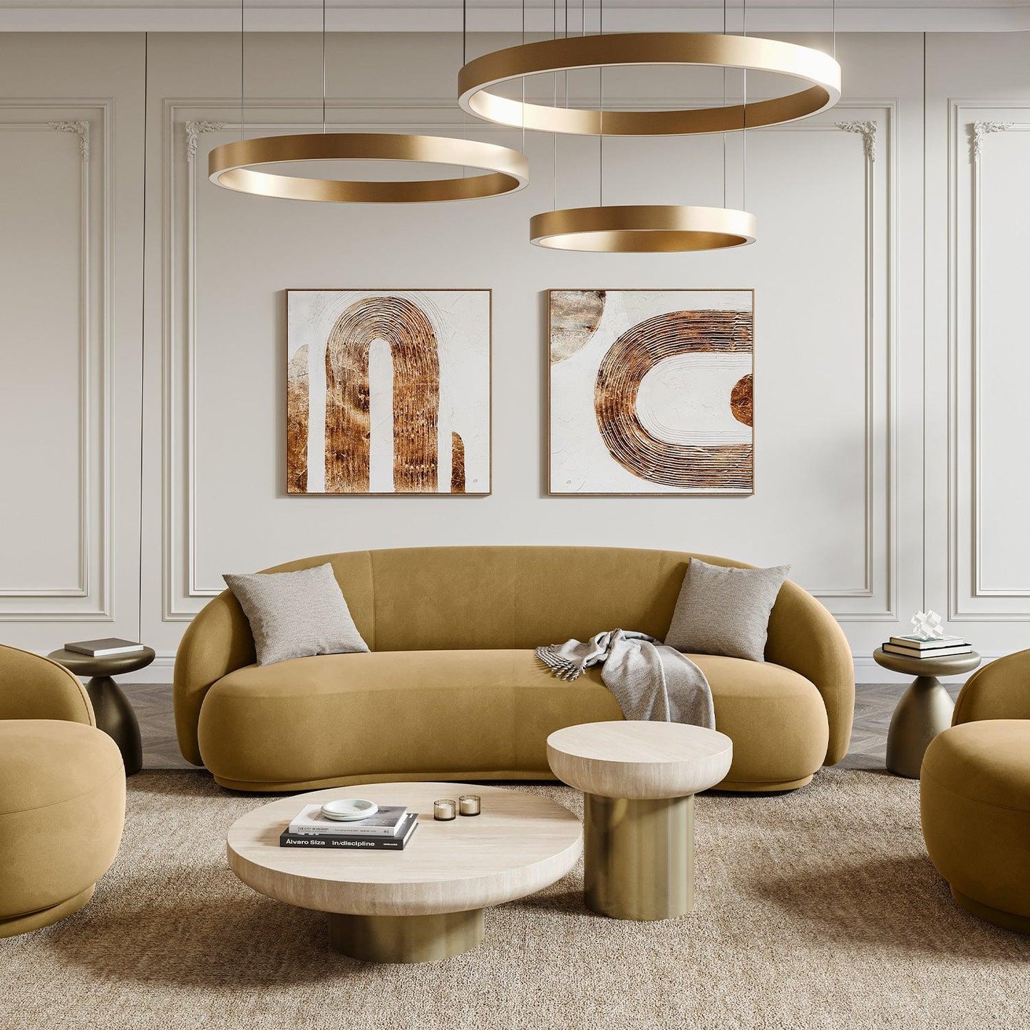Nido Sofa Camel Velvet | Modani x Kobi Karp Limited Edition