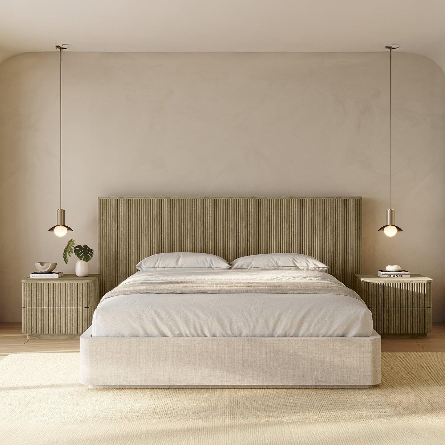 Oxford Bed Greige Oak