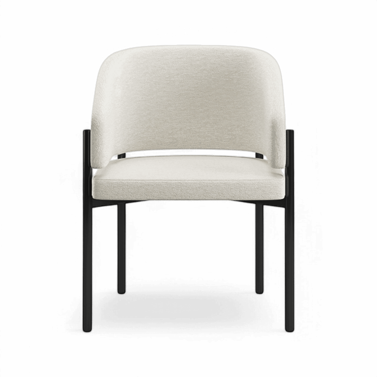 Oxford Dining Chair Off White & Black Frame