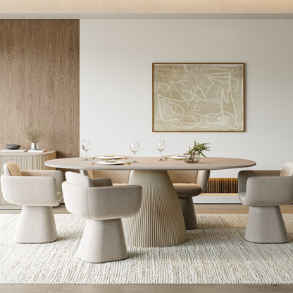 Oxford Round Dining Table Alabaster