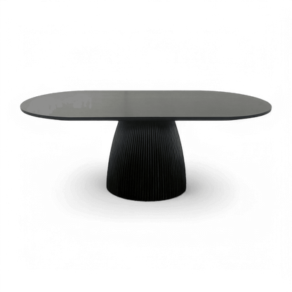 Oxford Rectangular Dining Table Black Wood