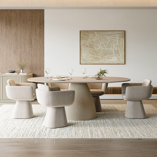 Oxford Rectangular Dining Table Alabaster