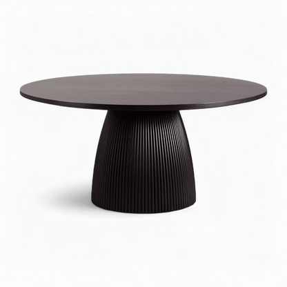 Oxford Round Dining Table Black Wood
