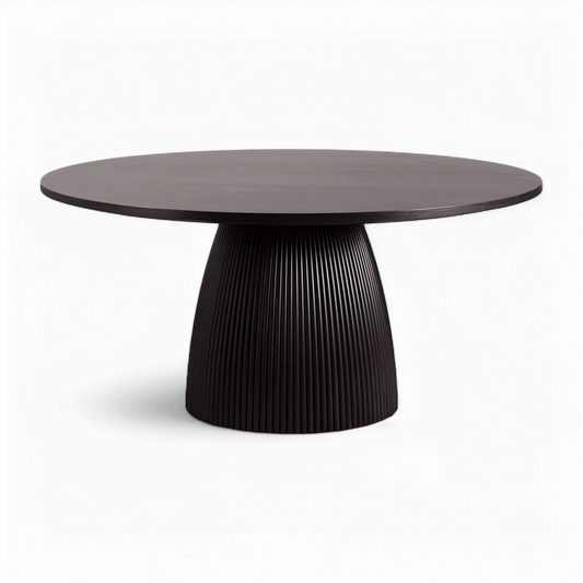 Oxford Round Dining Table Black Wood