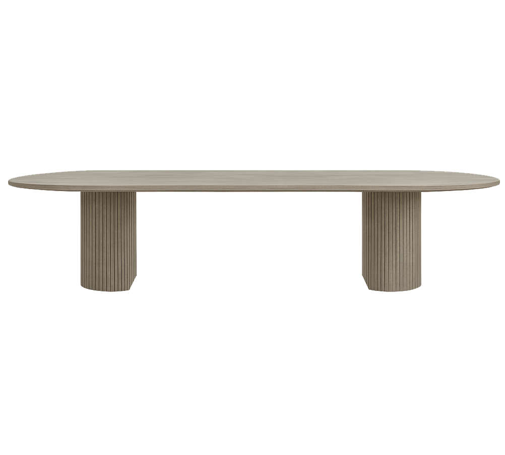 Oxford Rectangular XL Dining Table Greige Oak