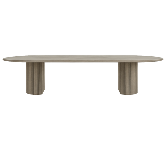 Oxford Rectangular XL Dining Table Greige Oak