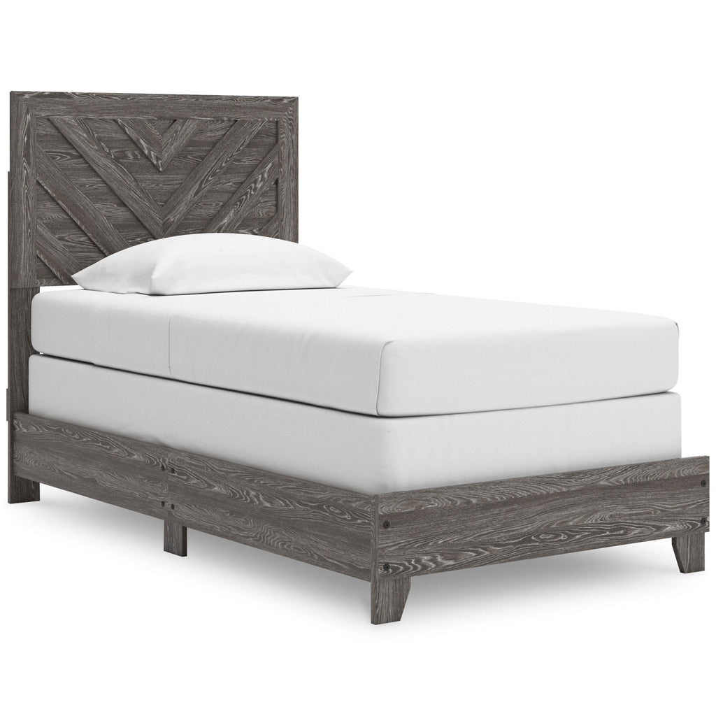 Sylveri Twin Chevron Panel Bed|B4801-TwinBed