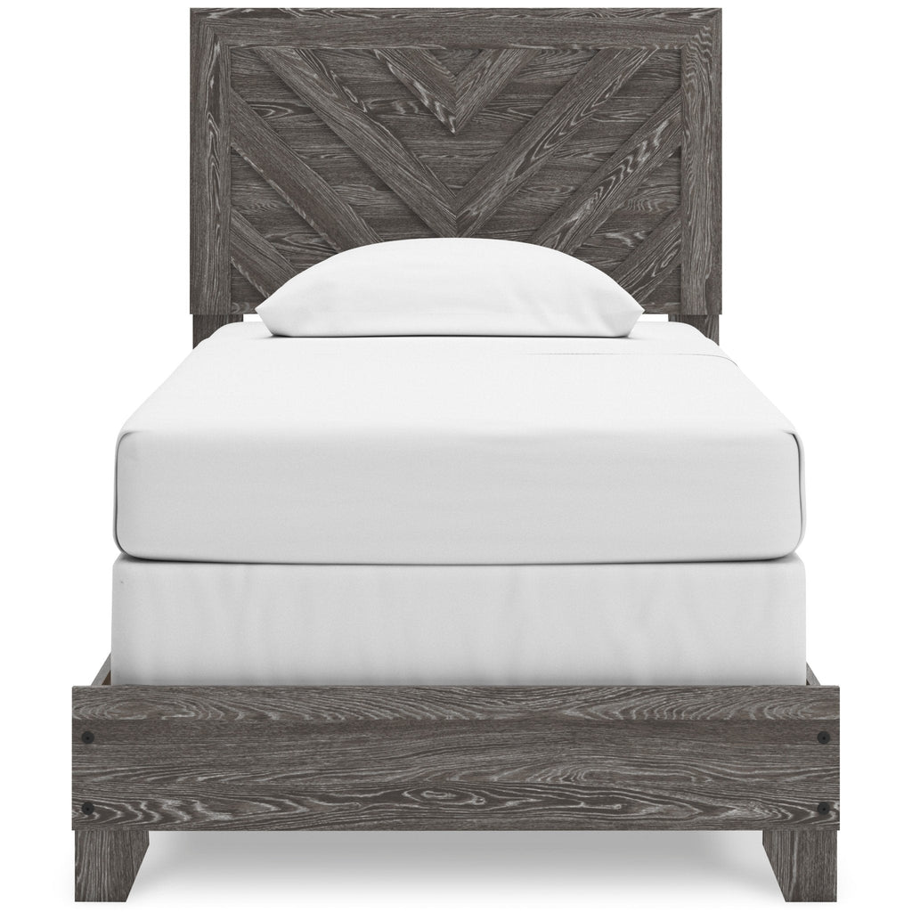 Sylveri Twin Chevron Panel Bed|B4801-TwinBed