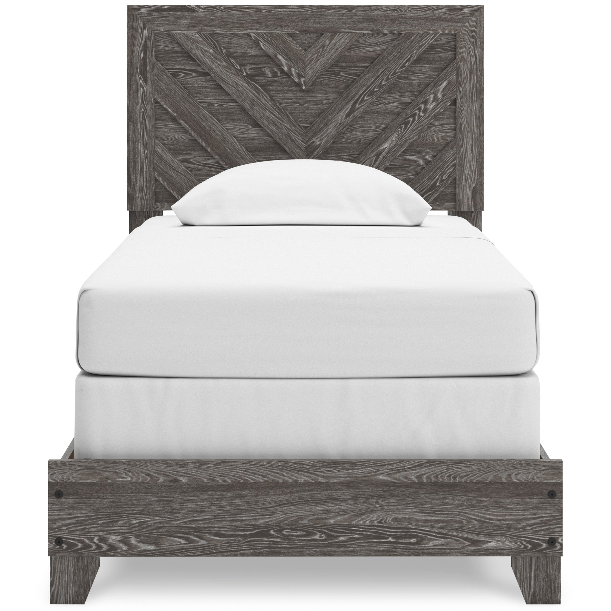 Sylveri Twin Chevron Panel Bed|B4801-TwinBed