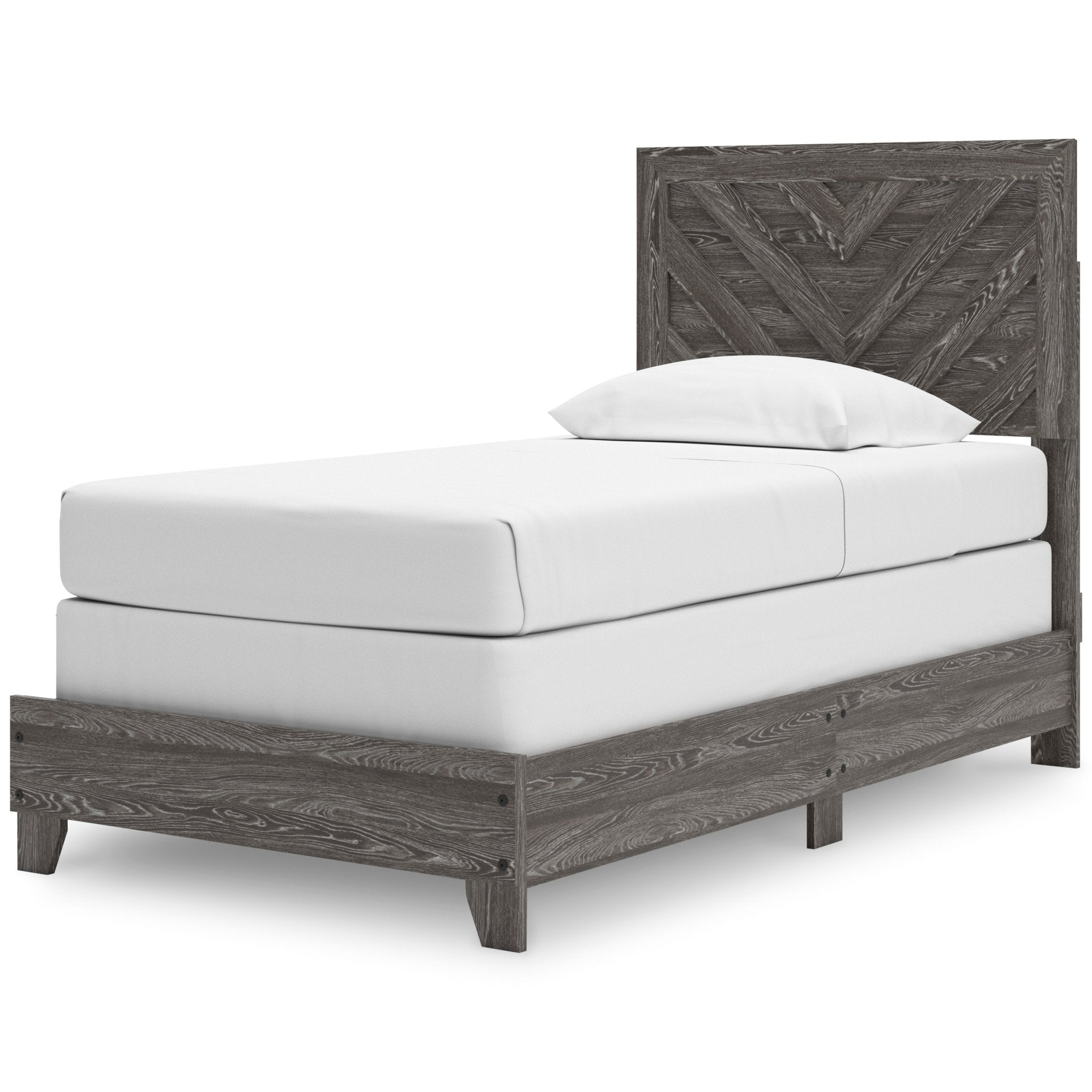 Sylveri Twin Chevron Panel Bed|B4801-TwinBed