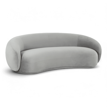 Urbana Light Grey Velvet Sofa