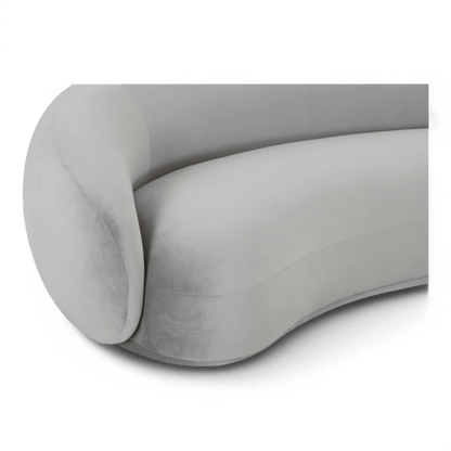 Urbana Light Grey Velvet Sofa