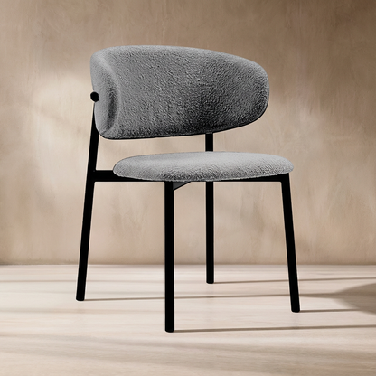 Zoya Dining Chair Gray Boucle