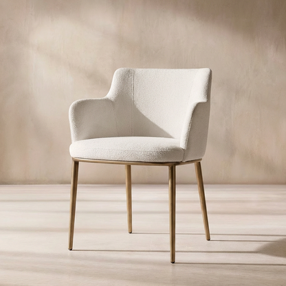 Jade Dining Chair White Boucle