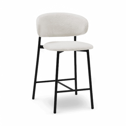 Zoya Counter Stool White Boucle