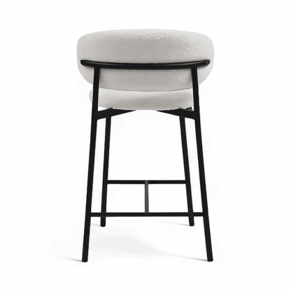 Zoya Counter Stool White Boucle