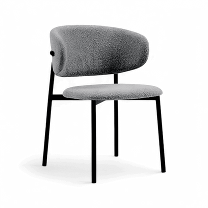 Zoya Dining Chair Gray Boucle